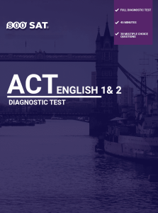 ACT Subject Test: English 1& 2 Diagnostic Test