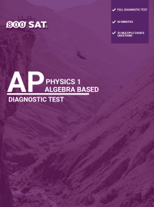 AP Physics 1: Algebra Based Diagnostic Test
