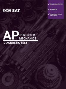 AP Physics C Mechanics Diagnostic Test