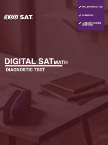 SAT Digital Diagnostic Test - Math